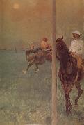 Edgar Degas Reinsman  before race France oil painting artist